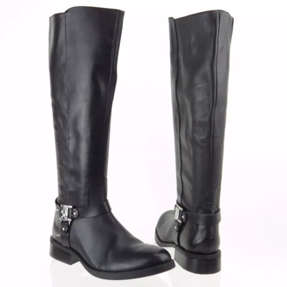 Vince Camuto Farren Black Leather Riding Boot